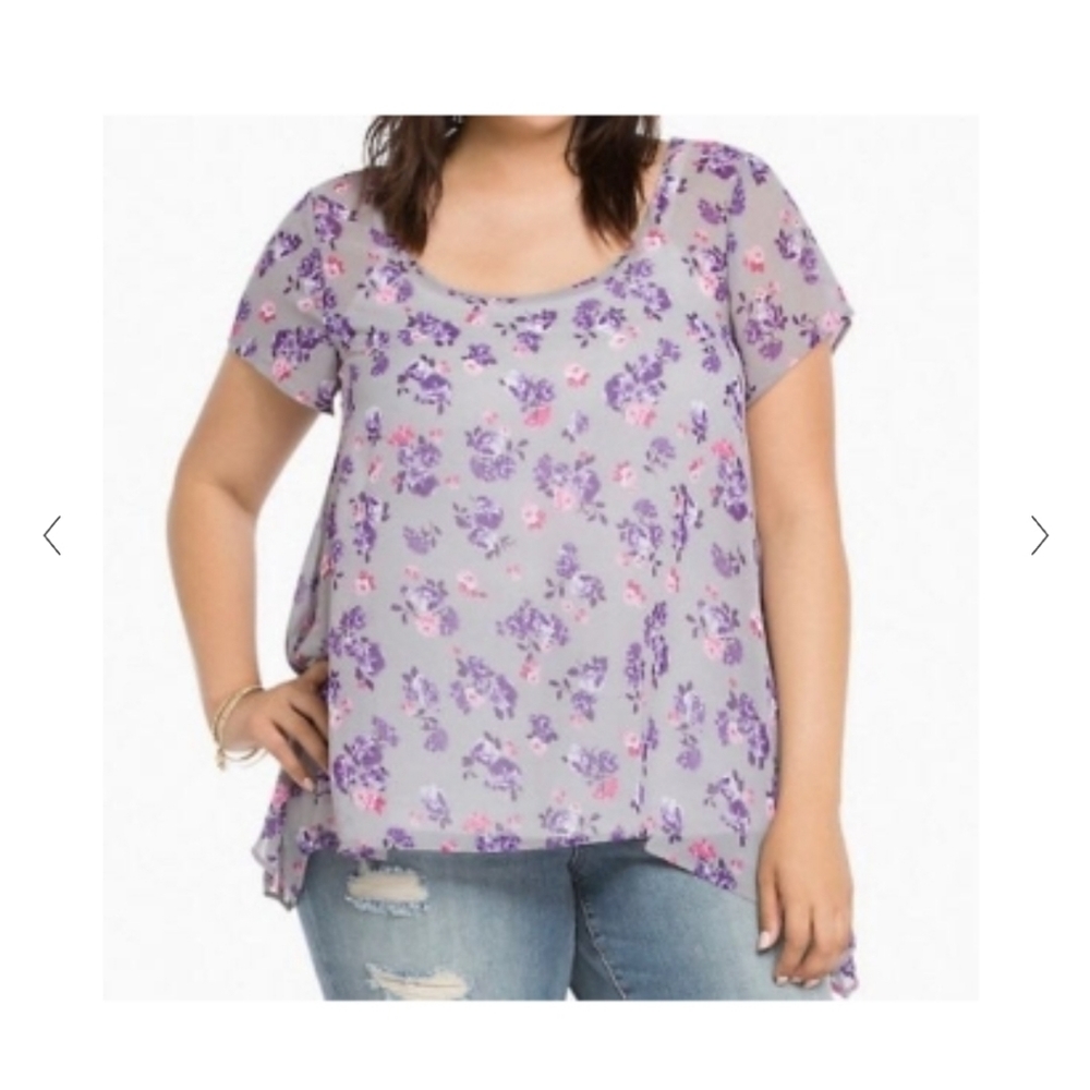 Torrid sheer blouse size 3